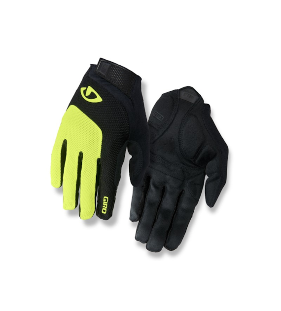 Rękawiczki męskie GIRO BRAVO GEL LF długi palec highlight yellow roz. L (obwód dłoni 229-248 mm / dł. dłoni 189-199 mm) (WYPRZEDAŻ -50%)