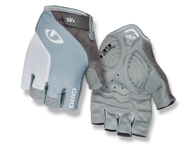 Rękawiczki damskie GIRO STRADA MASSA SGEL krótki palec titanium grey white roz. L (obwód dłoni 190-204 mm / dł. dłoni 185-195 mm) (NEW 2025)