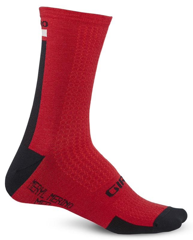 Skarpety GIRO HRC + MERINO WOOL dark red black grey roz. L (43-45) (NEW)