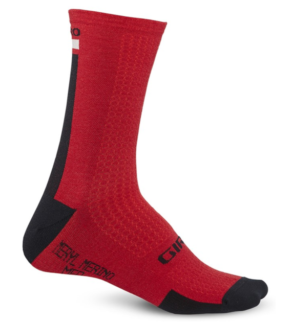 Skarpety GIRO HRC + MERINO WOOL dark red black grey roz. XL (46-48) (NEW)