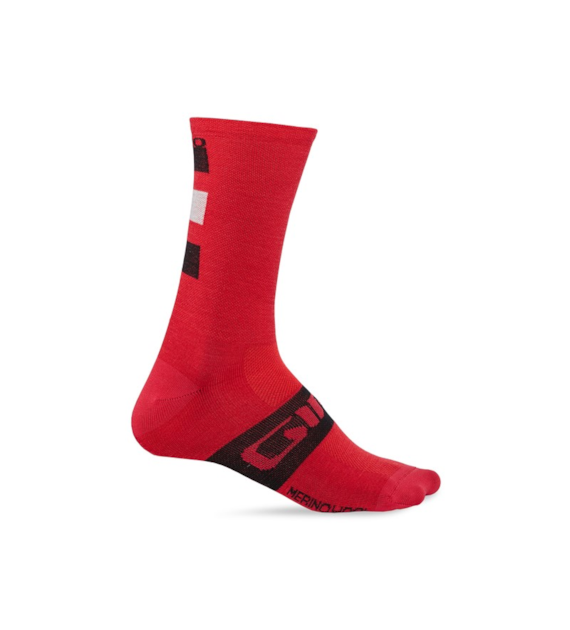 Skarpety GIRO SEASONAL MERINO WOOL dark red black grey roz. XL (46-48) (DWZ)