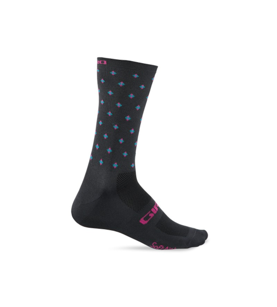 Skarpety GIRO COMP HIGH RISE charcoal cross fade roz. M (40-42)