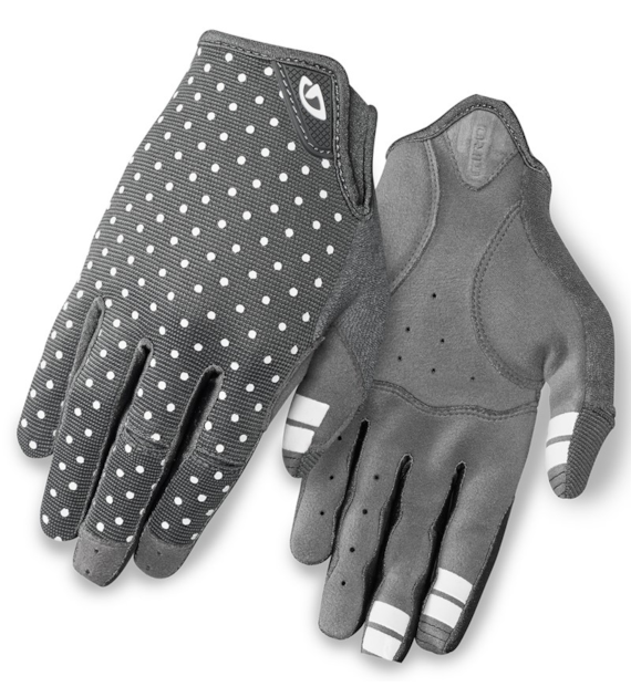 Rękawiczki damskie GIRO LA DND długi palec dark shadow white dots roz. XL (obwód dłoni 205-210 mm / dł. dłoni 196-205 mm) (NEW 2025)