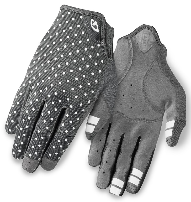 Rękawiczki damskie GIRO LA DND długi palec dark shadow white dots roz. XL (obwód dłoni 205-210 mm / dł. dłoni 196-205 mm) (NEW 2025)