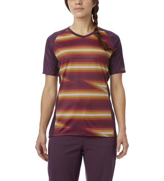 Koszulka damska GIRO ROUST JERSEY krótki rękaw dusty purple heatwaves roz. S (GIRO STUDIO 2) (DWZ)