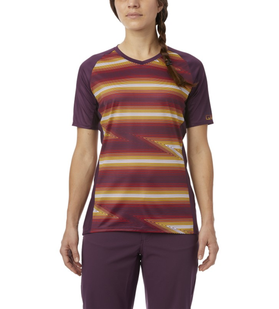 Koszulka damska GIRO ROUST JERSEY krótki rękaw dusty purple heatwaves roz. S (GIRO STUDIO 2) (DWZ)