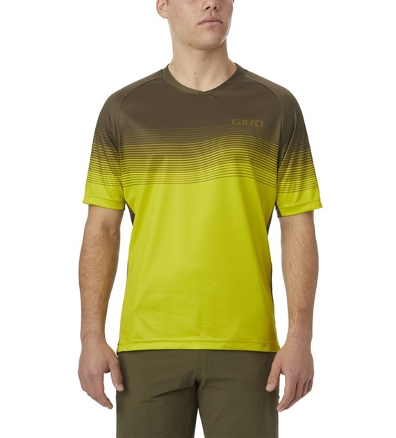 Koszulka męska GIRO ROUST JERSEY krótki rękaw citron green heatwave roz. M (DWZ)