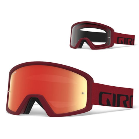 Gogle GIRO TAZZ MTB red black (Szyba kolorowa AMBER xx% S3 + Szyba Przeźroczysta 99% S0).