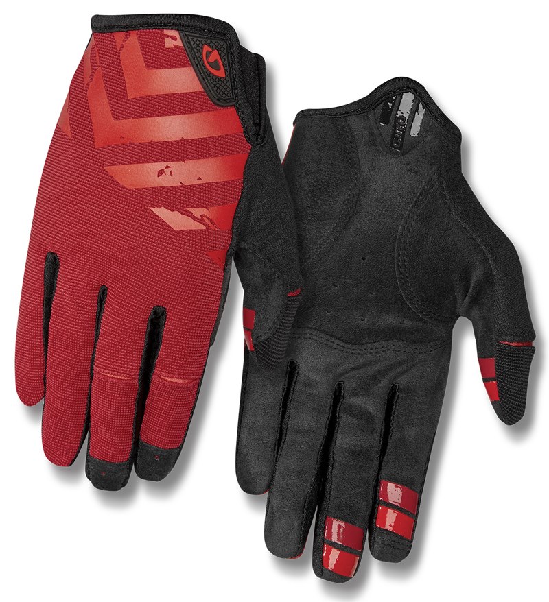 Rękawiczki męskie GIRO DND długi palec dark red birght red roz. M (obwód dłoni 203-229 mm / dł. dłoni 181-188 mm) (WYPRZEDAŻ -50%)