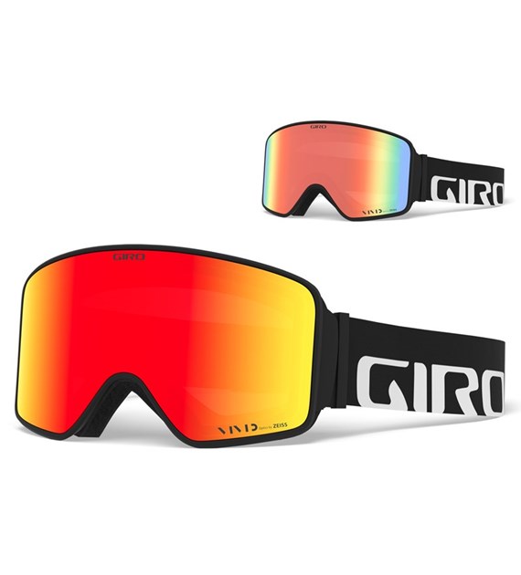 Gogle zimowe GIRO METHOD BLACK WORDMARK (Cylindryczne) (Szyba lustrzana kolorowa VIVID-Carl Zeiss VIVID EMBER 19-42% S2 + Szyba lustrzana kolorowa VIVID-Carl Zeiss INFRARED 58% S1) (NEW 2023/2024)