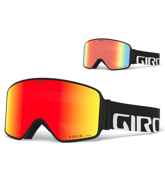 Gogle zimowe GIRO METHOD BLACK WORDMARK (Cylindryczne) (Szyba lustrzana kolorowa VIVID-Carl Zeiss VIVID EMBER 19-42% S2 + Szyba lustrzana kolorowa VIVID-Carl Zeiss INFRARED 58% S1) (NEW 2023/2024)