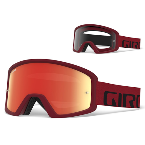 Gogle GIRO TAZZ MTB red black (Szyba kolorowa VIVID-Carl Zeiss TRAIL S2 + Szyba Przeźroczysta 99% S0).