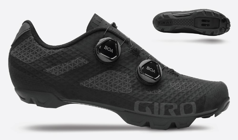 Buty męskie GIRO SECTOR black dark shadow roz.43,5 (NEW)