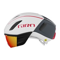 Kask czasowy GIRO VANQUISH INTEGRATED MIPS matte white portaro gray red roz. S (51-55 cm) (WYPRZEDAŻ -45%)