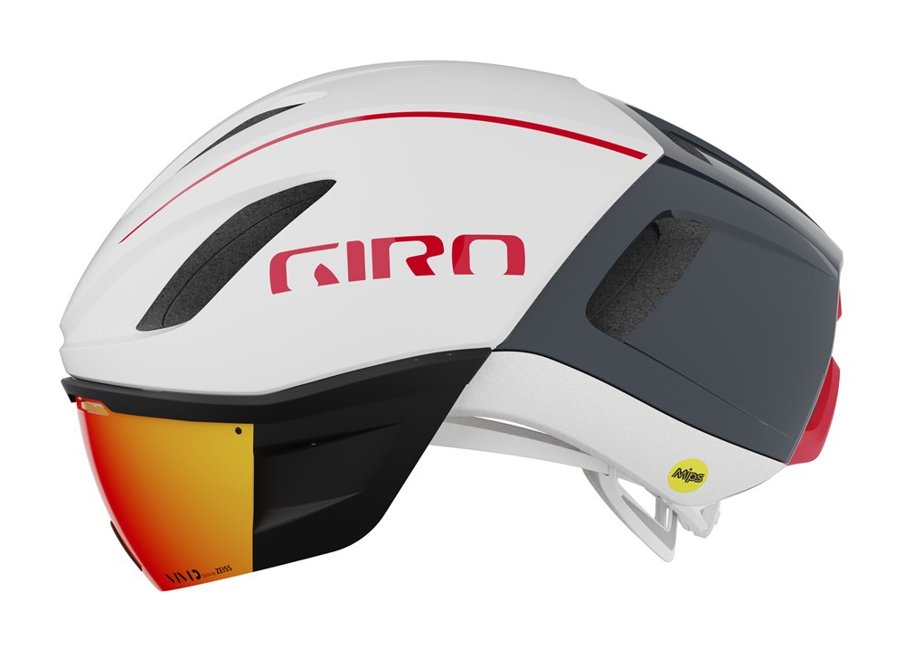 Kask czasowy GIRO VANQUISH INTEGRATED MIPS matte white portaro gray red roz. M (55-59 cm)