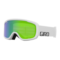 Gogle zimowe GIRO CRUZ WHITE WORDMARK (OTG) (Cylindryczne) (Szyba lustrzana kolorowa LODEN GREEN 26% S2) (NEW 2023/2024)