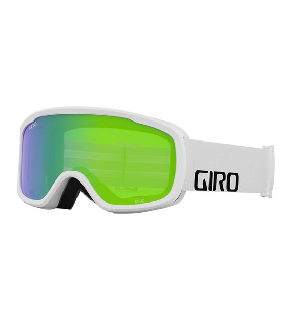 Gogle zimowe GIRO CRUZ WHITE WORDMARK (Szyba lustrzana kolorowa LODEN GREEN 26% S2) (NEW 2023/2024)