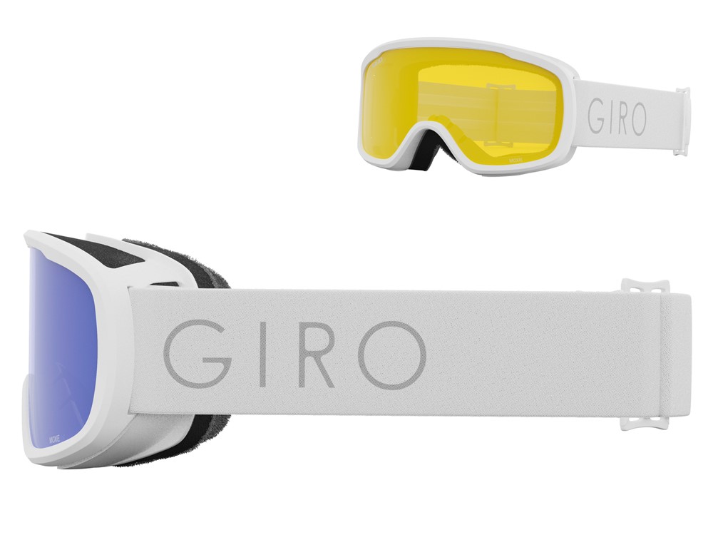 Gogle zimowe GIRO MOXIE WHITE CORE LIGHT (szyba GREY COBALT 15% S3 + YELLOW 77% S1) (NEW 2023/2024)