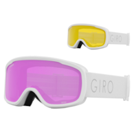 Gogle zimowe GIRO MOXIE WHITE CORE LIGHT (Cylindryczne) (szyba AMBER PINK 19-42% S2 + YELLOW 77% S1) (NEW 2023/2024).