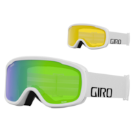 Gogle zimowe GIRO ROAM WHITE WORDMARK (OTG) (Cylindryczne) (szyba LODEN GREEN 26% S2 + YELLOW 77% S1) (NEW 2023/2024)