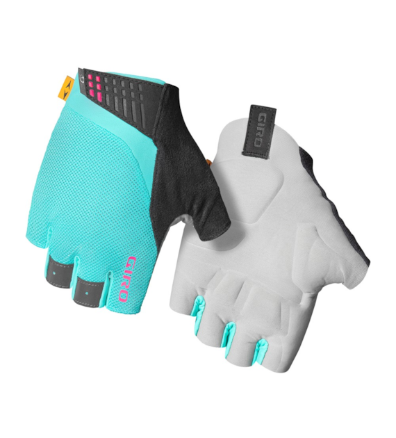 Rękawiczki damskie GIRO SUPERNATURAL W krótki palec screaming teal/neon pink roz. L (obwód dłoni 190-204 mm / dł. dłoni 185-195 mm) (NEW 2025)