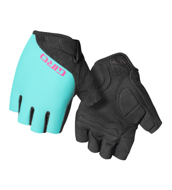 Rękawiczki damskie GIRO JAG'ETTE krótki palec screaming teal neon pink roz. XL (obwód dłoni od 204 mm / dł. dłoni od 195 mm) (WYPRZEDAŻ -50%)