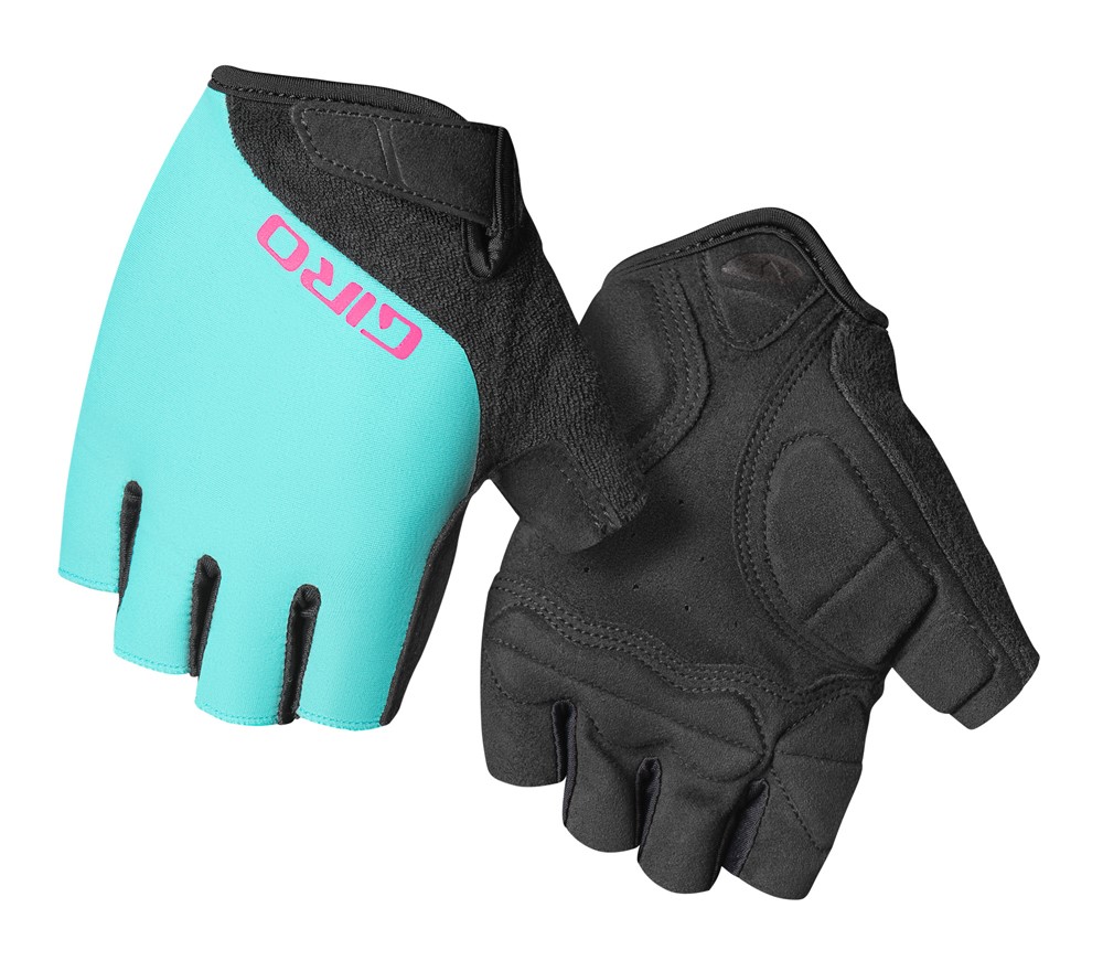 Rękawiczki damskie GIRO JAG'ETTE krótki palec screaming teal neon pink roz. XL (obwód dłoni od 204 mm / dł. dłoni od 195 mm) (NEW)