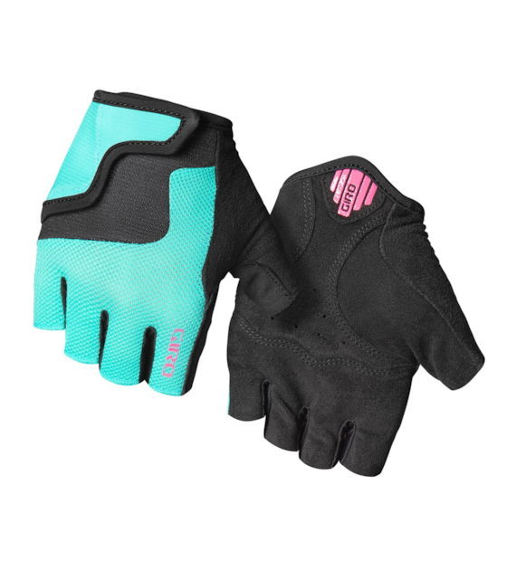 Rękawiczki juniorskie GIRO BRAVO JR krótki palec screaming teal neon pink roz. S (obwód dłoni 142-152 mm / dł. dłoni 155-160 mm) (NEW 2025)