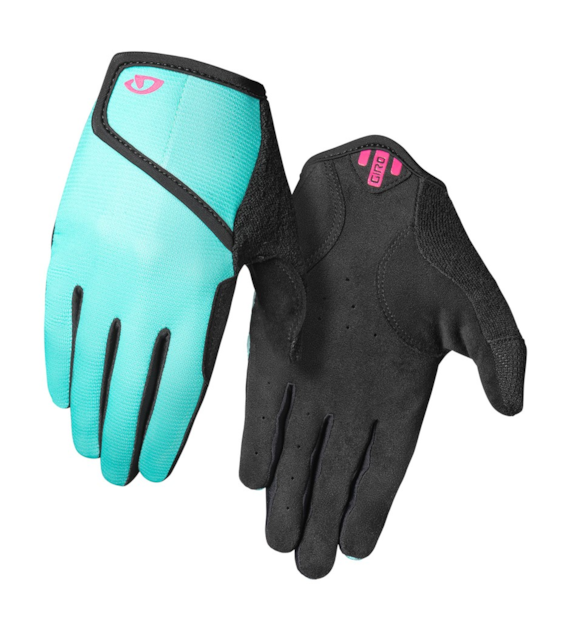 Rękawiczki juniorskie GIRO DND JR II długi palec screaming teal neon pink roz. XS (obwód dłoni do 142 mm / dł. dłoni do 155 mm) (NEW 2025)