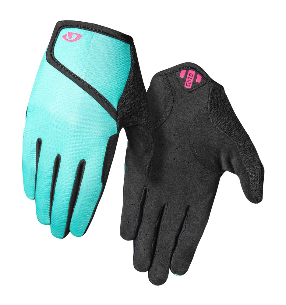 Rękawiczki juniorskie GIRO DND JR II długi palec screaming teal neon pink roz. XS (obwód dłoni do 142 mm / dł. dłoni do 155 mm) (NEW)