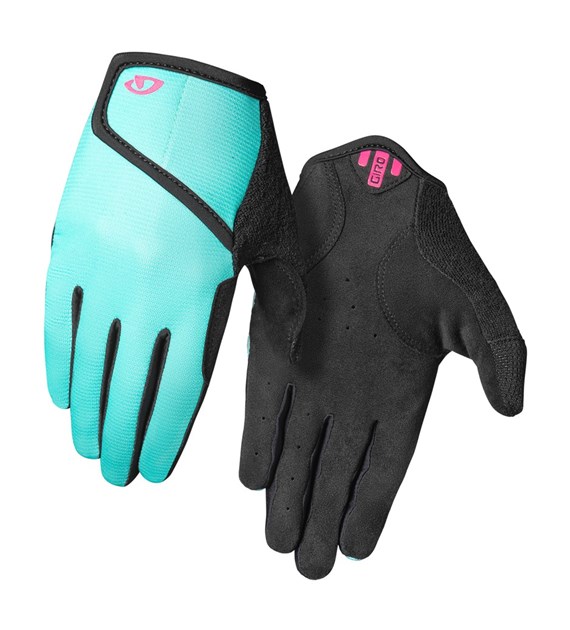 Rękawiczki juniorskie GIRO DND JR II długi palec screaming teal neon pink roz. S (obwód dłoni 142-152 mm / dł. dłoni 155-160 mm) (NEW)