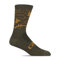 Skarpety GIRO SEASONAL MERINO trail green camo roz. L (43-45) (NEW 2025)