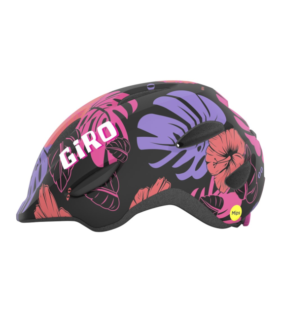 Kask dziecięcy GIRO SCAMP MIPS matte black floral roz. XS (45-49 cm).