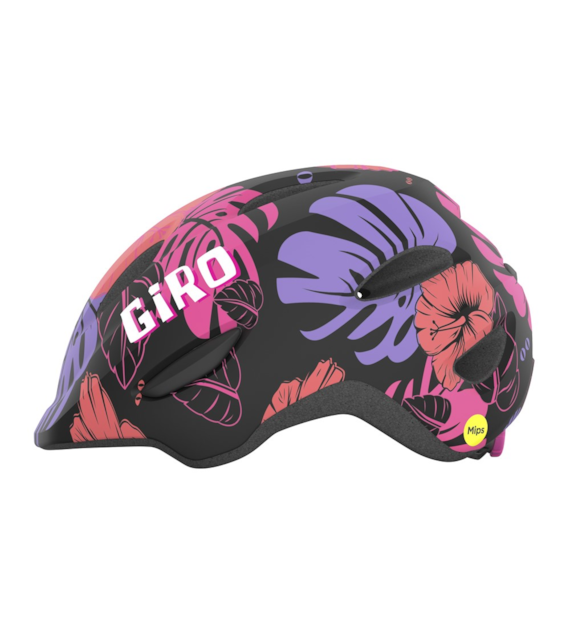 Kask dziecięcy GIRO SCAMP matte black floral roz. XS (45-49 cm).