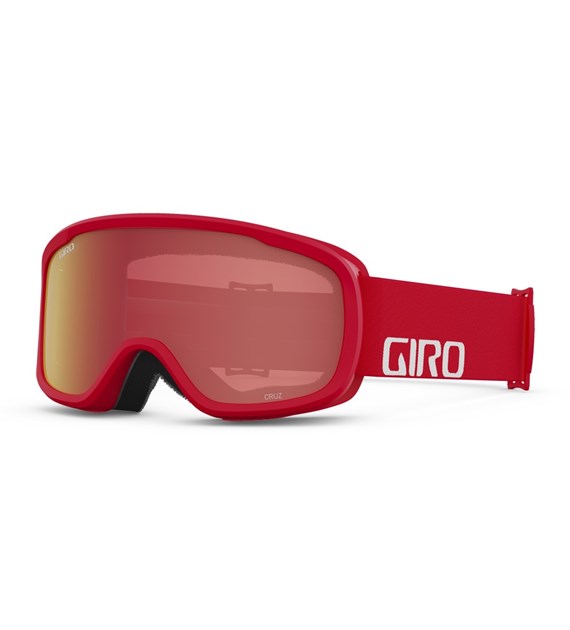 Gogle zimowe GIRO CRUZ RED & WHITE WORDMARK (Szyba lustrzana kolorowa AMBER SCARLET 19-42% S2) (NEW 2023/2024)