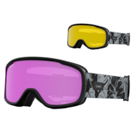 Gogle zimowe GIRO MOXIE BLACK & GREY BOTANICAL XL (Cylindryczne) (szyba AMBER PINK 19-42% S2 + YELLOW 77% S1) (NEW 2023/2024).