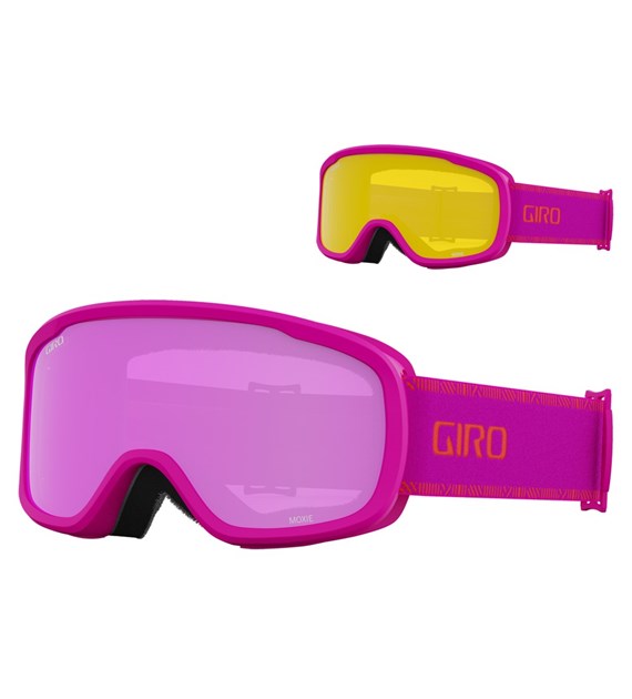 Gogle zimowe GIRO MOXIE PINK CHUTE (Cylindryczne) (szyba AMBER PINK 19-42% S2 + YELLOW 77% S1) (NEW 2023/2024).