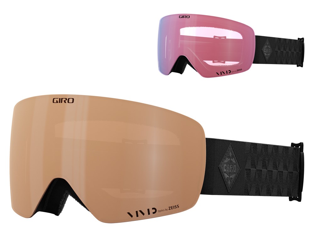 Gogle zimowe GIRO CONTOUR RS BLACK BLISS (Szyba lustrzana kolorowa VIVID-Carl Zeiss COPPER 19-42% S2 + Szyba lustrzana kolorowa VIVID-Carl Zeiss INFRARED 58% S1) (NEW 2024/2025)
