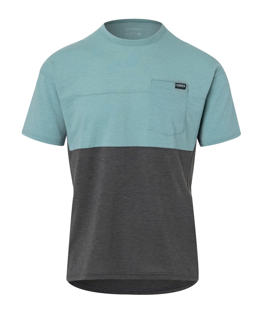 Koszulka męska GIRO RIDE JERSEY krótki rękaw mineral / charcoal roz. L (NEW 2024)