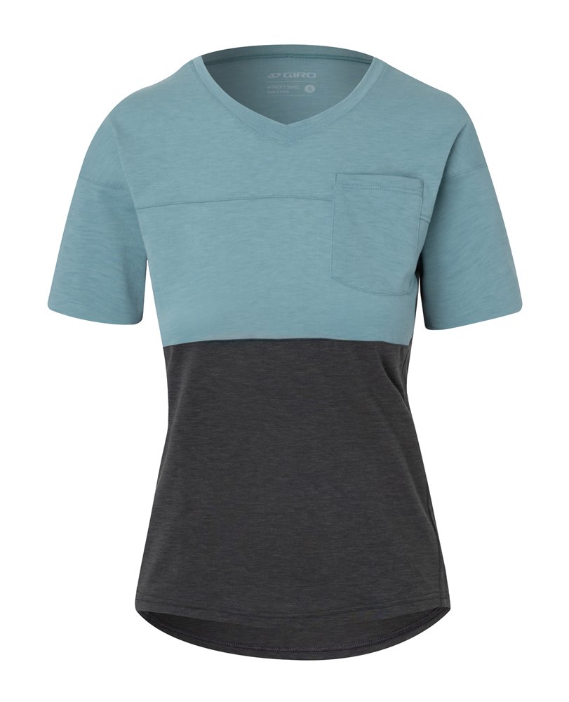 Koszulka damska GIRO RIDE JERSEY krótki rękaw mineral / charcoal roz. L (NEW 2024)