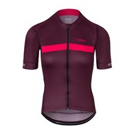 Koszulka męska GIRO CHRONO JERSEY krótki rękaw dark cherry / raspberry stripe roz. L (NEW 2024)