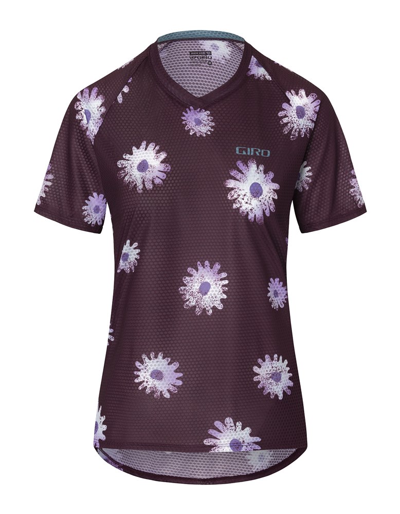 Koszulka damska GIRO ROUST JERSEY krótki rękaw dark cherry daysies roz. L (NEW 2024)