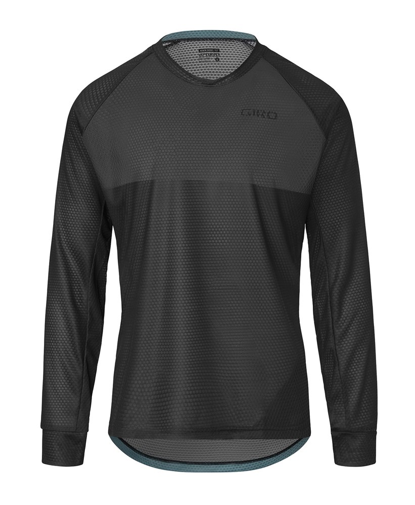 Koszulka męska GIRO ROUST JERSEY długi rękaw black / grey rise roz. L (NEW 2024)