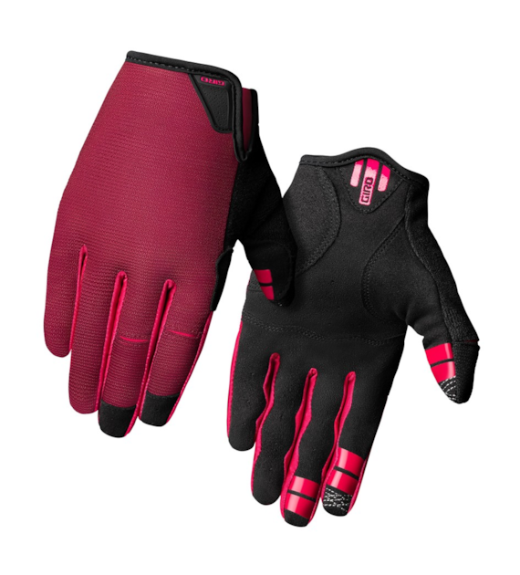 Rękawiczki damskie GIRO LA DND długi palec dark cherry / raspberry roz. M (obwód dłoni 203-229 mm / dł. dłoni 181-188 mm) (NEW 2025)
