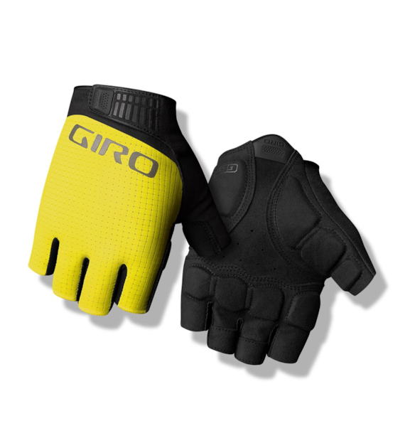 Rękawiczki męskie GIRO BRAVO II GEL krótki palec highlight yellow roz. L (obwód dłoni 229-248 mm / dł. dłoni 189-199 mm) (NEW 2025)