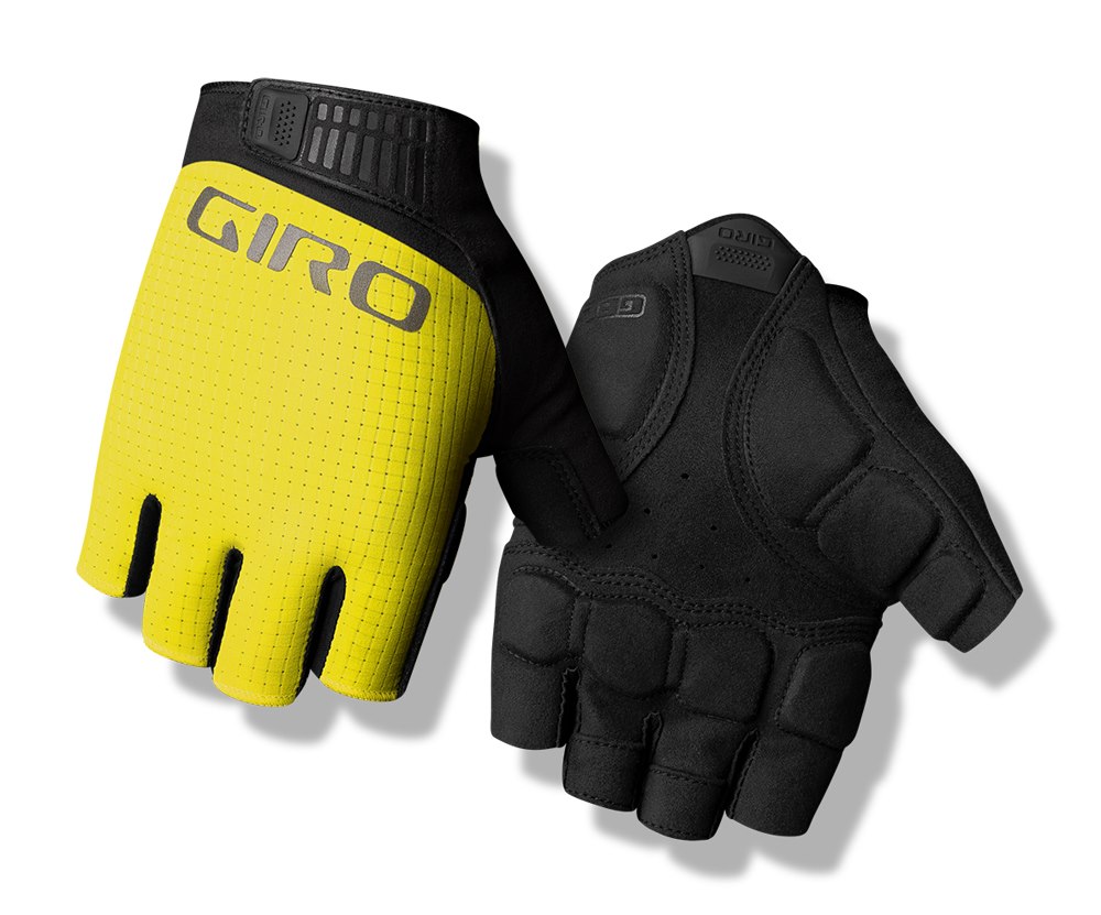 Rękawiczki męskie GIRO BRAVO II GEL krótki palec highlight yellow roz. L (obwód dłoni 229-248 mm / dł. dłoni 189-199 mm) (NEW 2025)