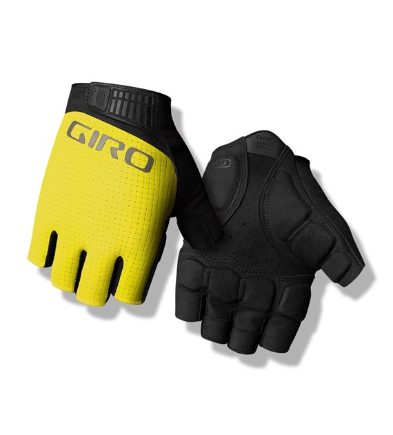 Rękawiczki męskie GIRO BRAVO II GEL krótki palec highlight yellow roz. XL (obwód dłoni 248-267 mm / dł. dłoni 200-210 mm) (NEW 2025)