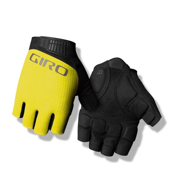 Rękawiczki męskie GIRO BRAVO II GEL krótki palec highlight yellow roz. XXL (obwód dłoni od 267 mm / dł. dłoni od 211 mm) (NEW 2025)