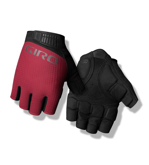 Rękawiczki męskie GIRO BRAVO II GEL krótki palec ox red roz. XXL (obwód dłoni od 267 mm / dł. dłoni od 211 mm) (NEW 2025)