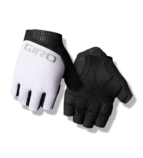 Rękawiczki męskie GIRO BRAVO II GEL krótki palec white roz. L (obwód dłoni 229-248 mm / dł. dłoni 189-199 mm) (NEW 2026)